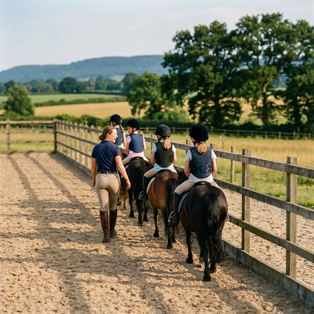 Cours de poney à Meyras, Ardèche